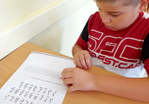 Zapisywanie imion alfabetem Braille'a w klasie IIB